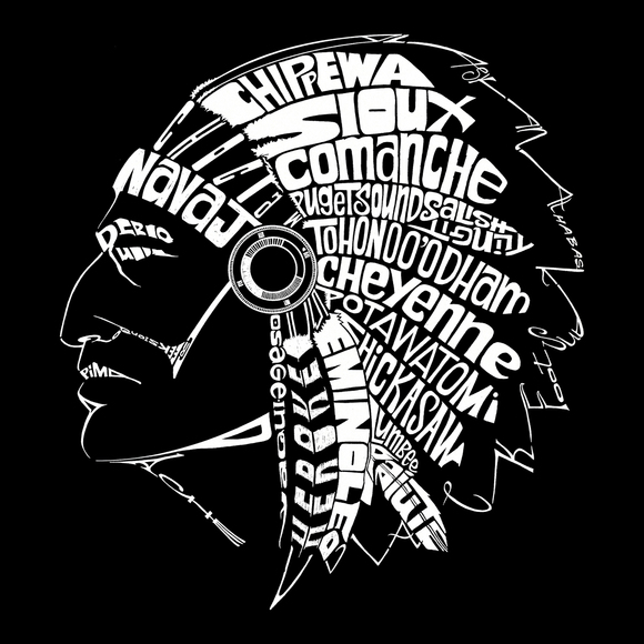 Girl's Word Art T-shirt - POPULAR NATIVE AMERICAN INDIAN TRIBES - Picture 2 of 2